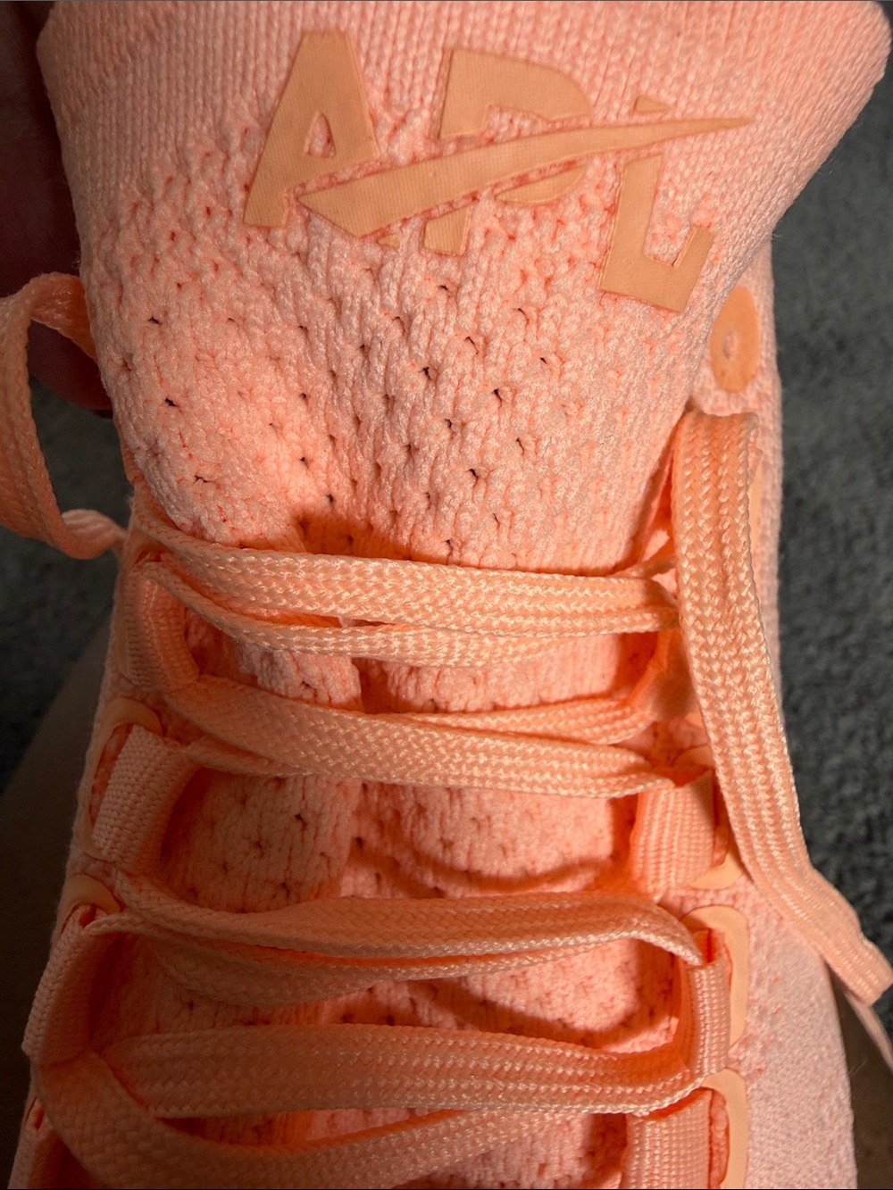 APL Techloom Breeze Women's Knit Sneakers in Peach Coral - Picture 4 of 7